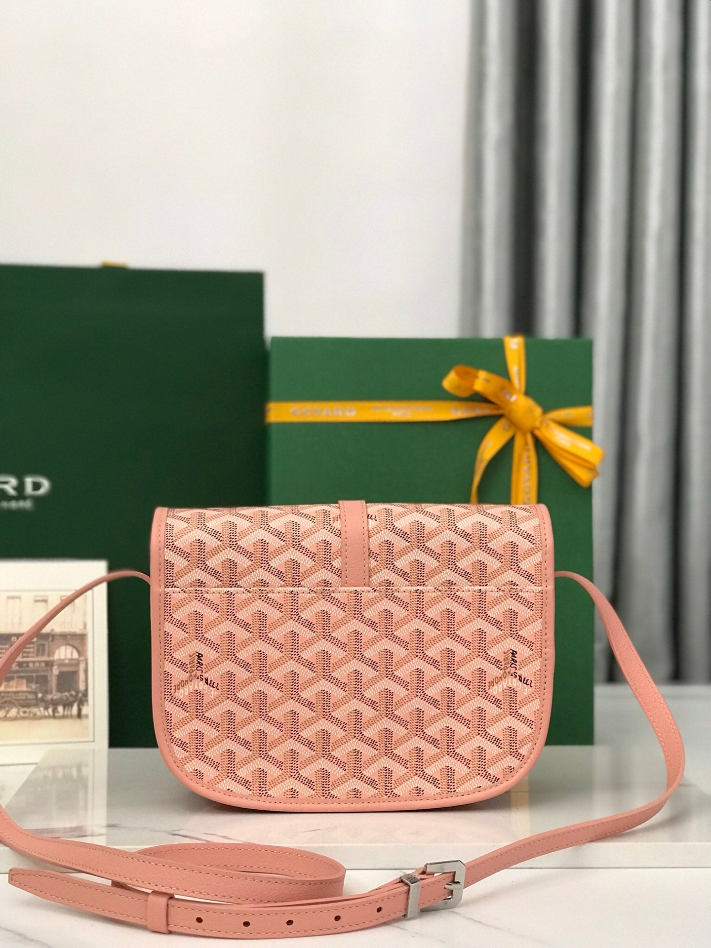 Pink Patterned Crossbody Shoulder Bag