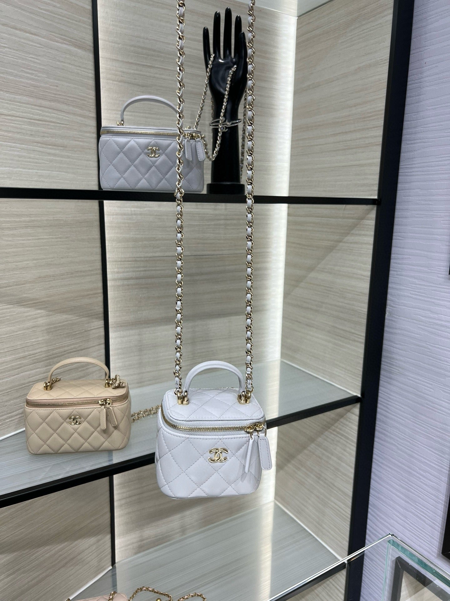 Mini Quilted Box Crossbody Bag with Chain Strap