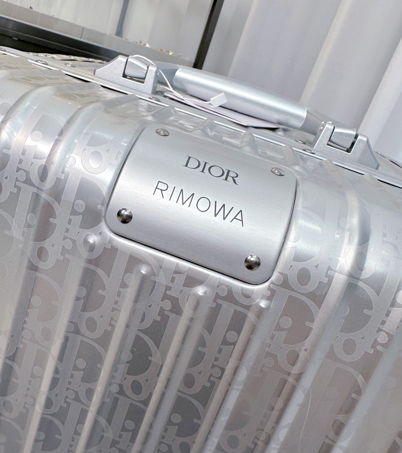 Luxury Monogram Silver Hard-Shell Suitcase