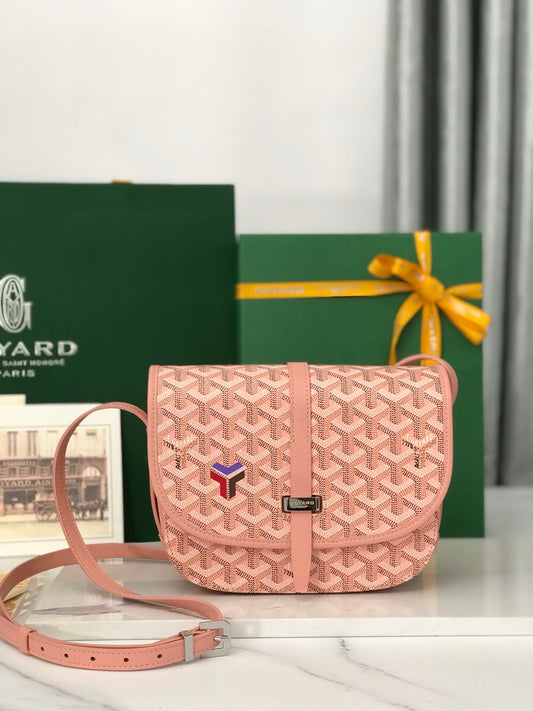 Pink Patterned Crossbody Shoulder Bag