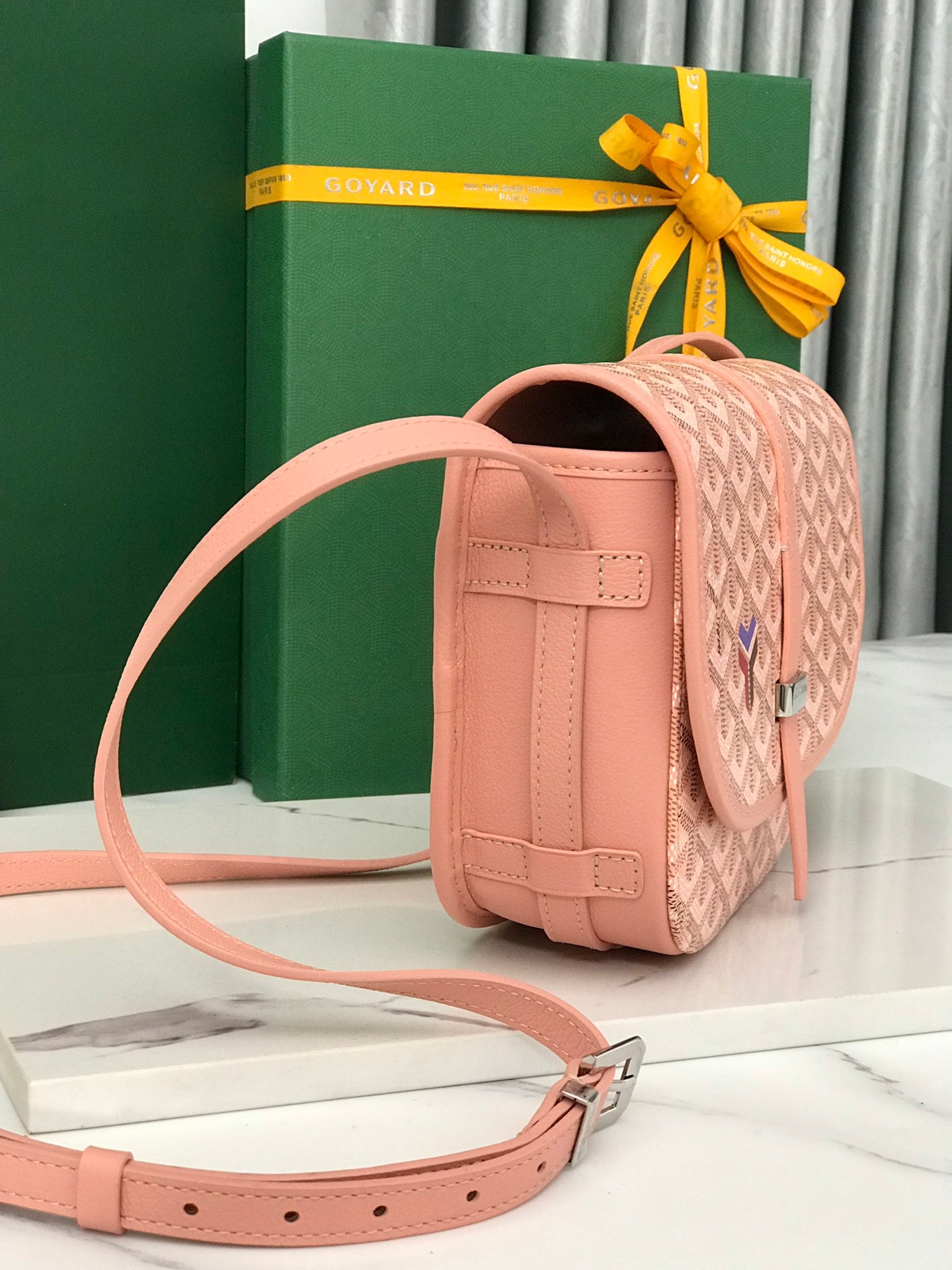 Pink Patterned Crossbody Shoulder Bag