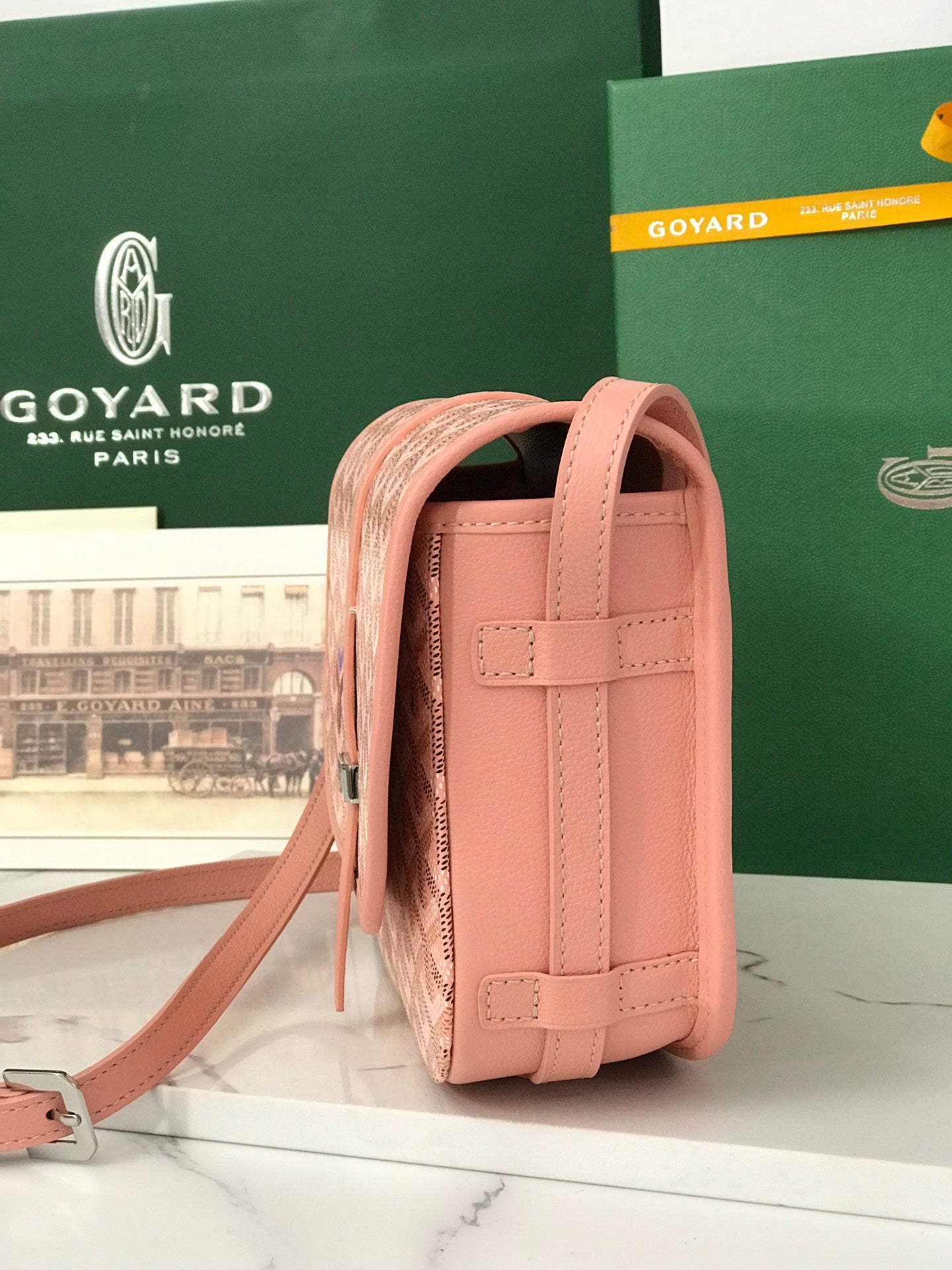 Pink Patterned Crossbody Shoulder Bag